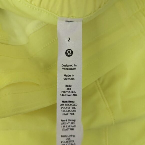 Lululemon Hotty Hot High-Rise Skirt Long Highlight Yellow 2 NWT - Picture 5 of 7